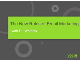 The New Rules of Email Marketing
with DJ Waldow
 