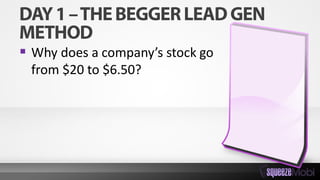  Why does a company’s stock go
from $20 to $6.50?
 