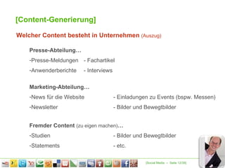 Social Media, Webinar, Content Generierung, Markus Walter, Verio