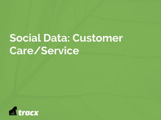 Social Data: Customer
Care/Service
 