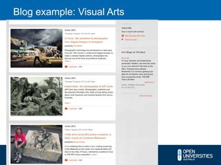 Blog example: Visual Arts
 