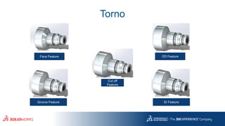Torno
Face Feature OD Feature
Groove Feature ID Feature
Cut off
Feature
 