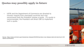 UPS Update on US Steel and Aluminum Section 232 Tariffs | PDF