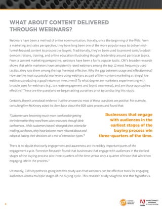 Webinar Strategy.pdf Webinars: They're Not Just For Leads Anymore | PDF