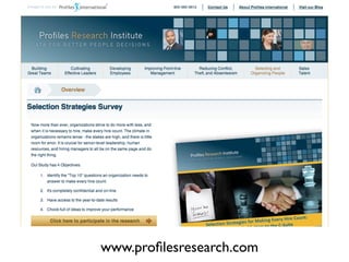 www.proﬁlesresearch.com
 