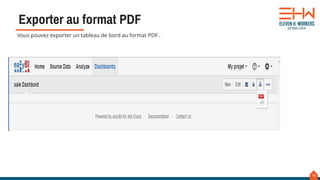 18
Exporter au format PDF
Vous pouvez exporter un tableau de bord au format PDF .
 