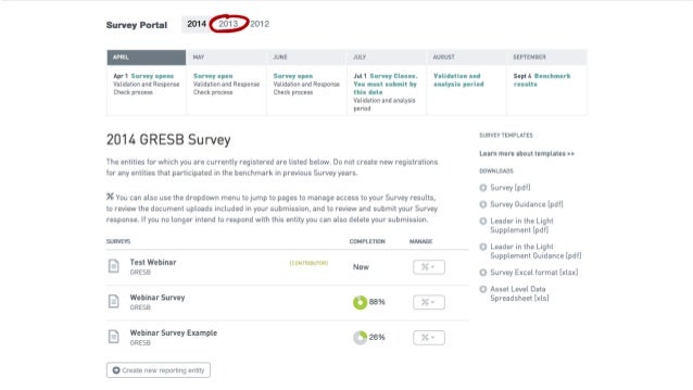 webinar 2014 gresb survey release april 2014 tech support survey questions