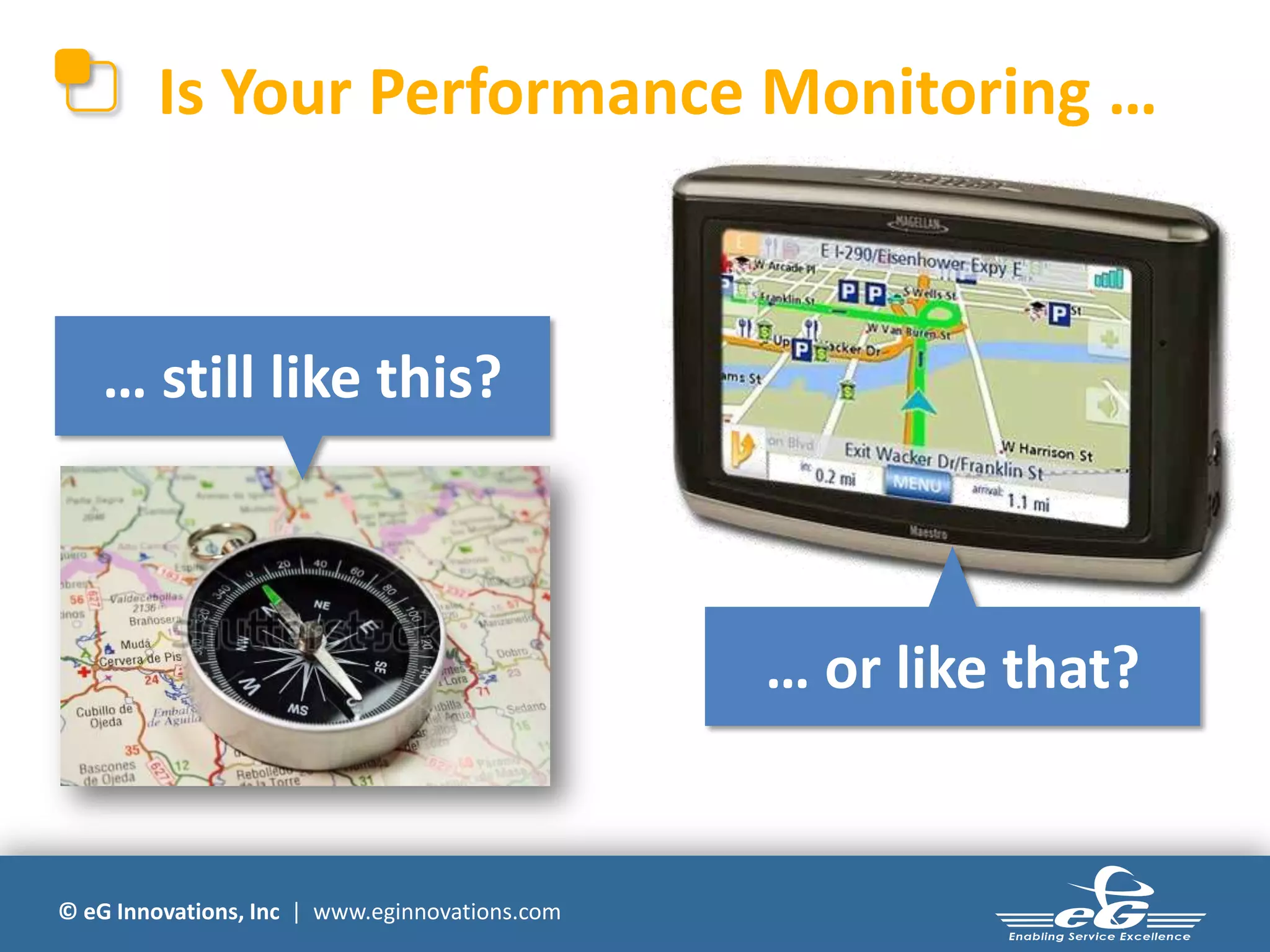 © eG Innovations, Inc | www.eginnovations.com
Is Your Performance Monitoring …
… still like this?
… or like that?
 