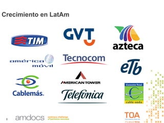 8
Crecimiento en LatAm
 