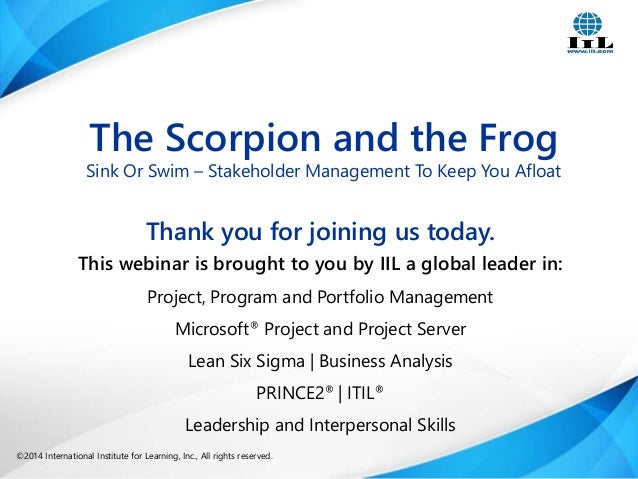 Frog the the story and scorpion The Scorpion