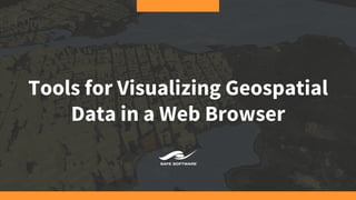 Tools for Visualizing Geospatial
Data in a Web Browser
 