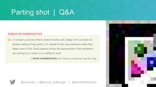 Parting shot | Q&A
@visually | @becca_colbaugh | @theelliottbrown
 