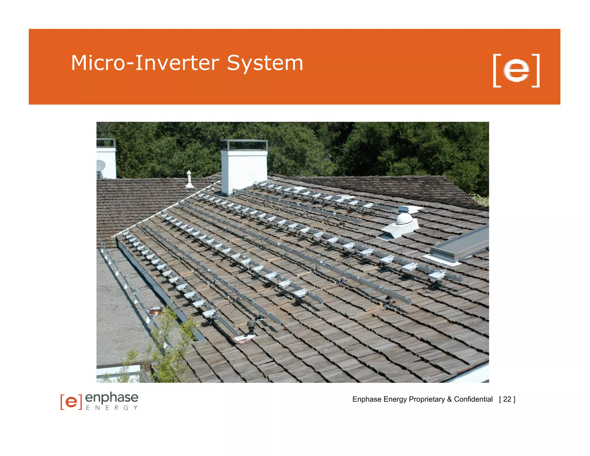 Micro-Inverter System




                        Enphase Energy Proprietary & Confidential [ 22 ]
 