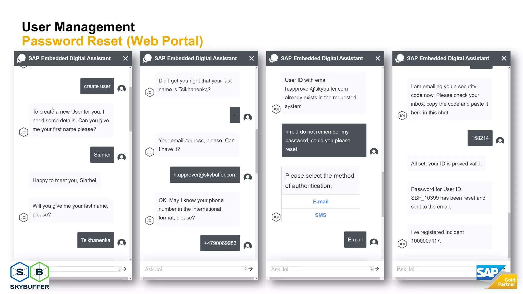 11
User Management
Password Reset (Web Portal)
 