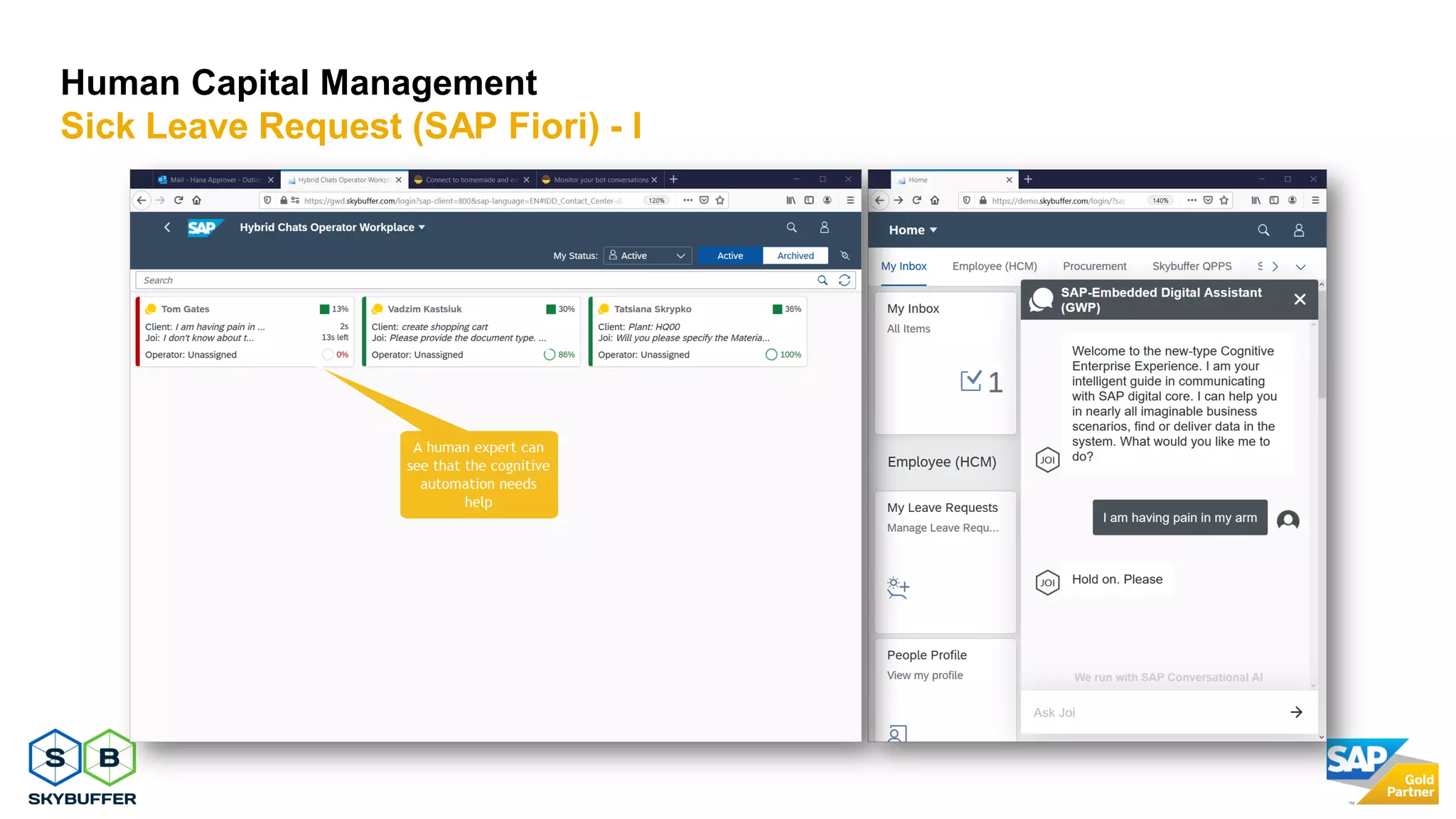 13
Human Capital Management
Sick Leave Request (SAP Fiori) - I
 