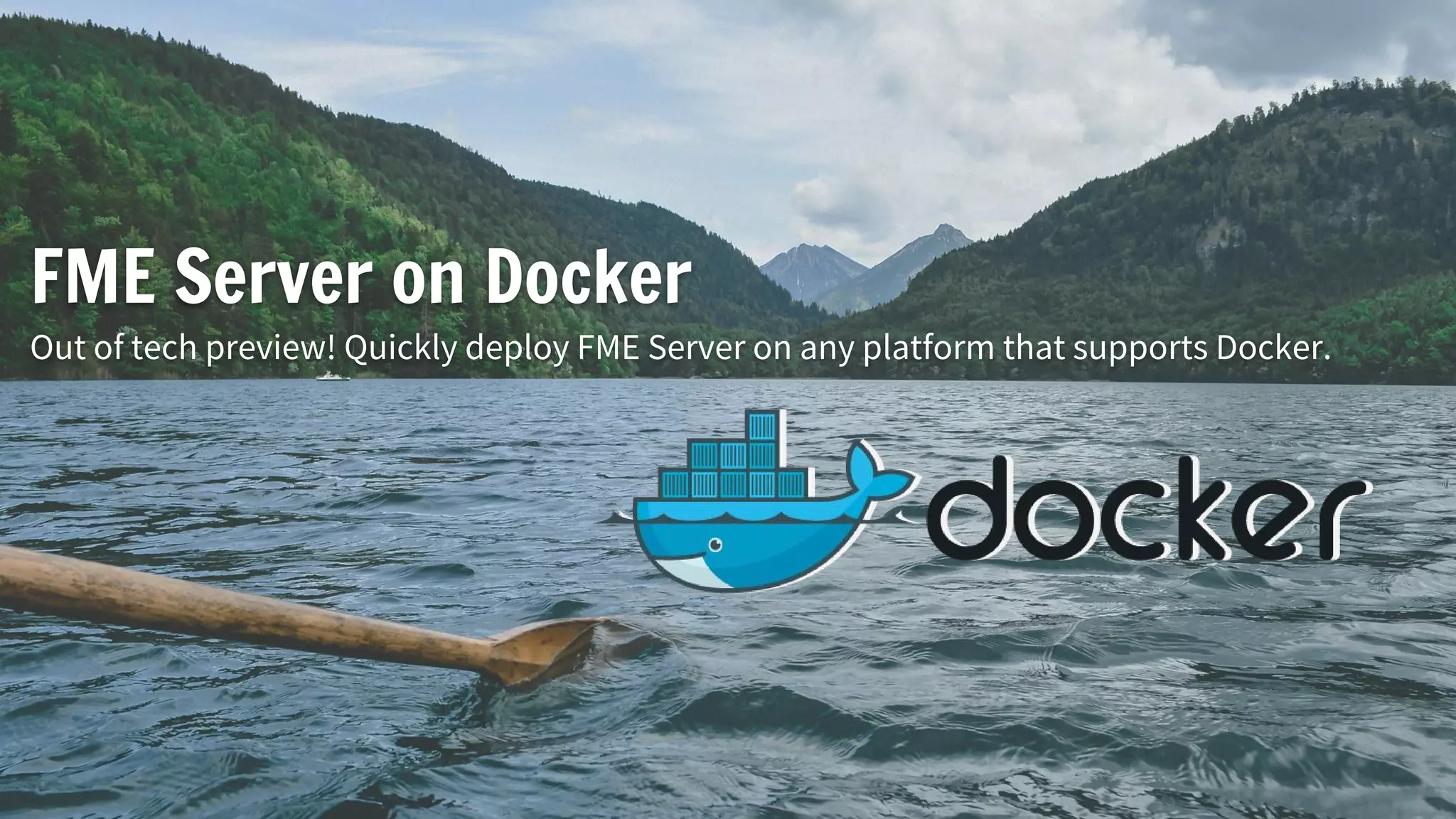 FME Server on Docker
Out of tech preview! Quickly deploy FME Server on any platform that supports Docker.
 
