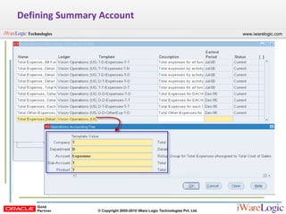 Defining Summary Account 