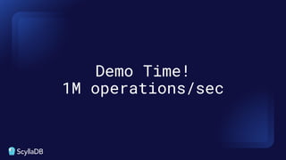 Demo Time!
1M operations/sec
 