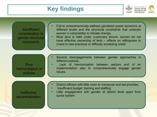 Policy and Gender Analysis: Northern Uganda