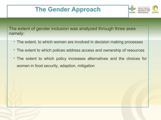 Policy and Gender Analysis: Northern Uganda