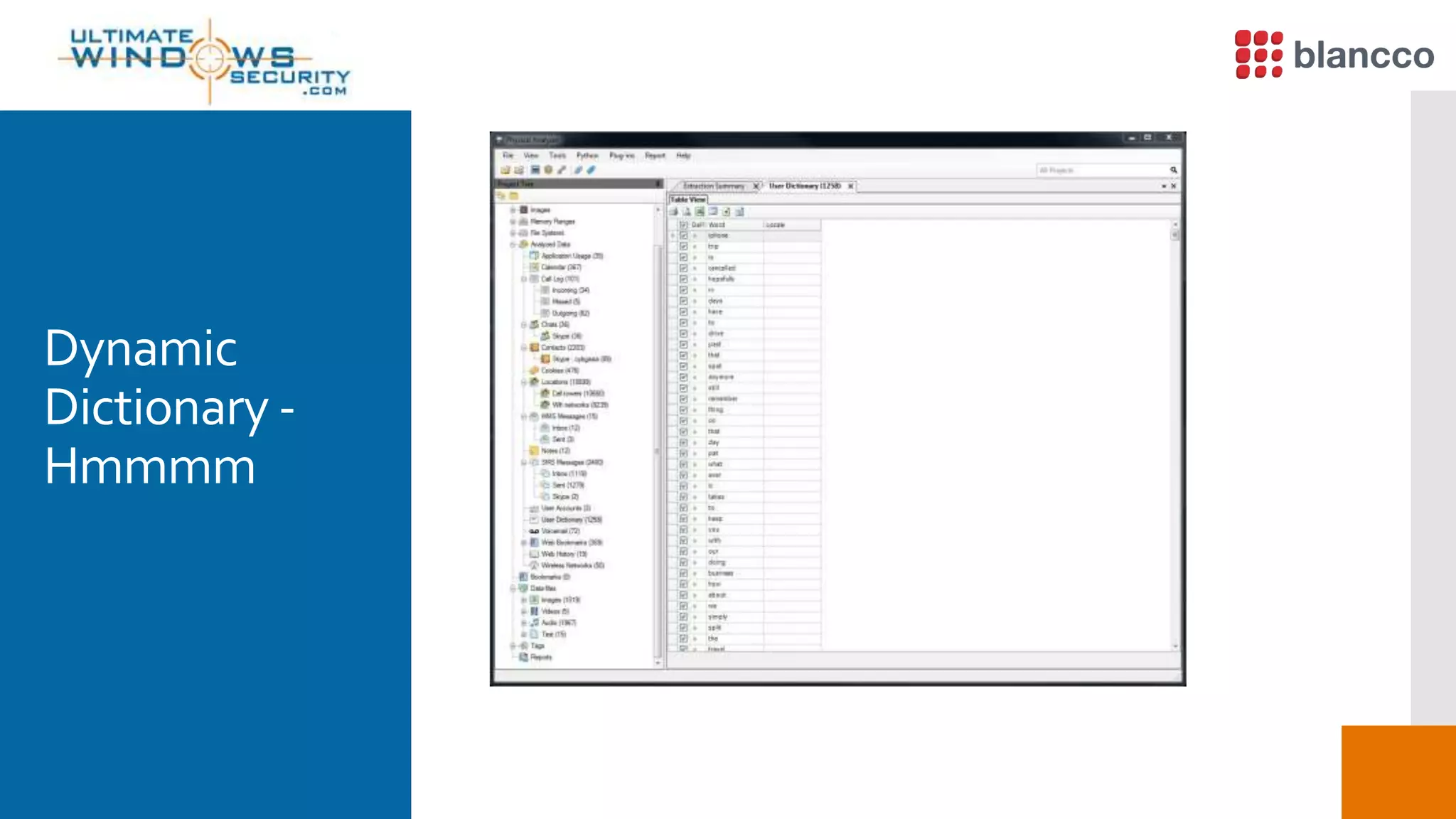 Dynamic
Dictionary -
Hmmmm
 