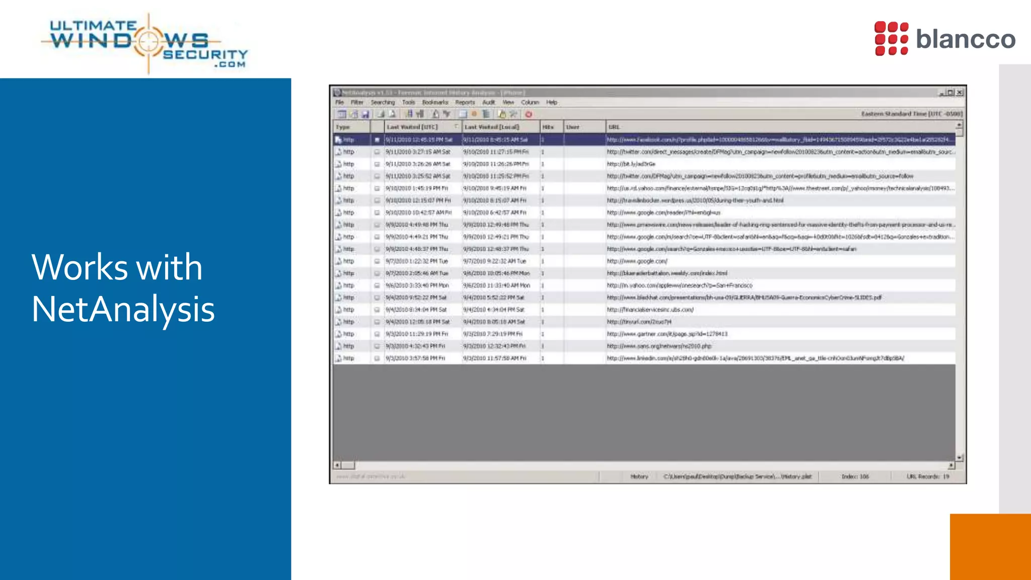 Works with
NetAnalysis
 