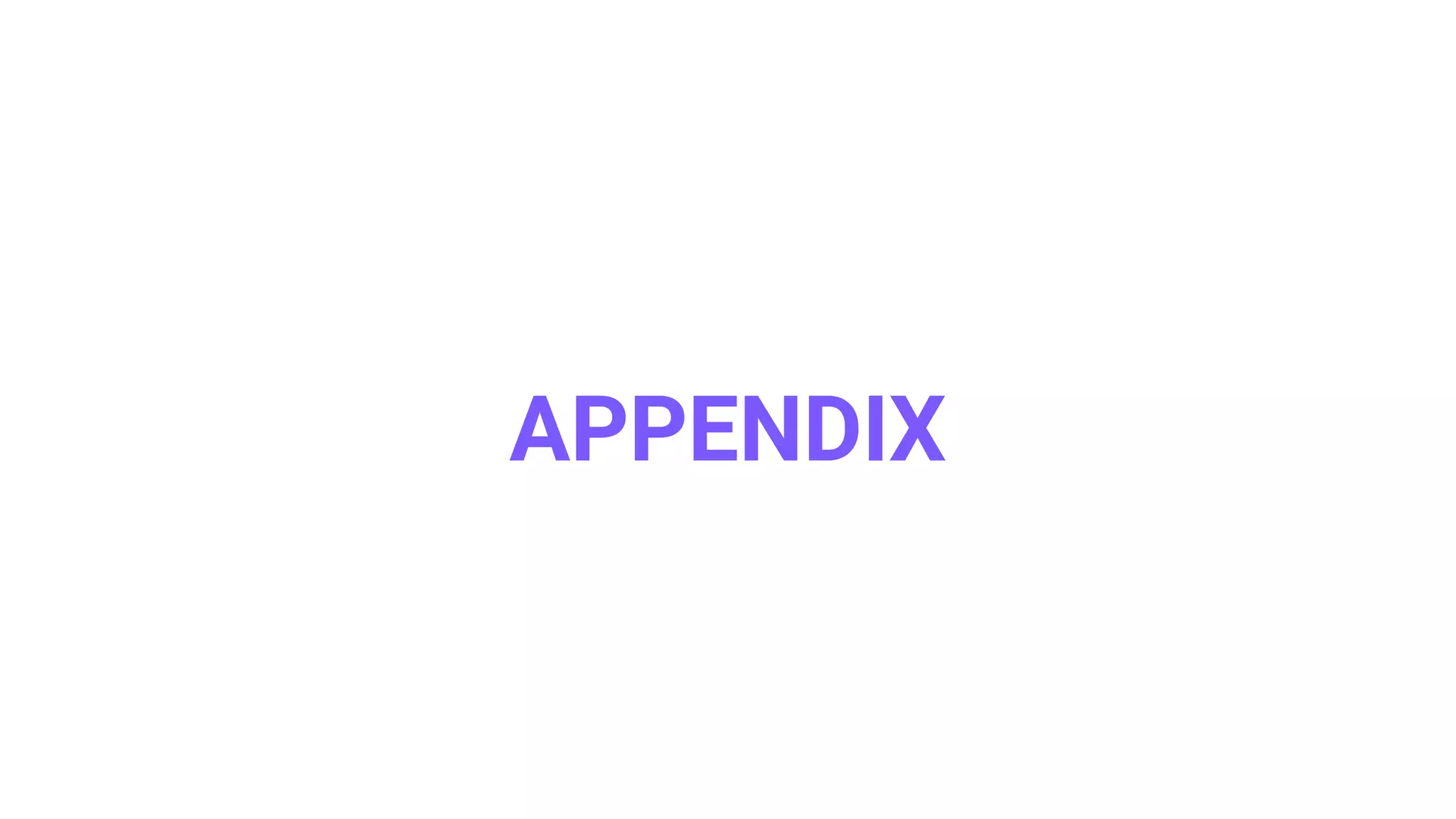 APPENDIX
 