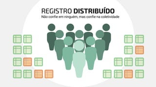 Não confie em ninguém, mas confie na coletividade
REGISTRO DISTRIBUÍDO
 