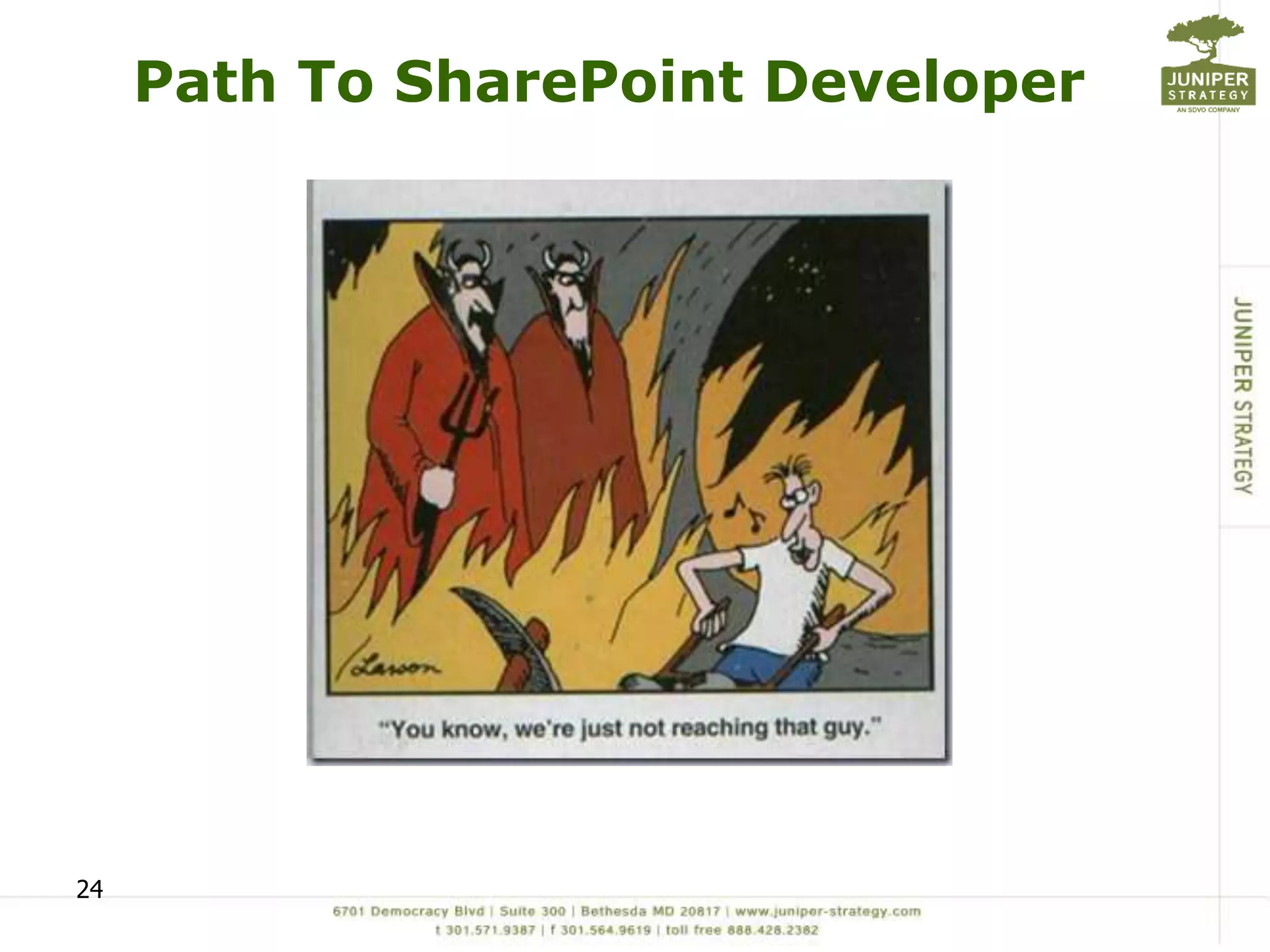 Path To SharePoint Developer




24
 