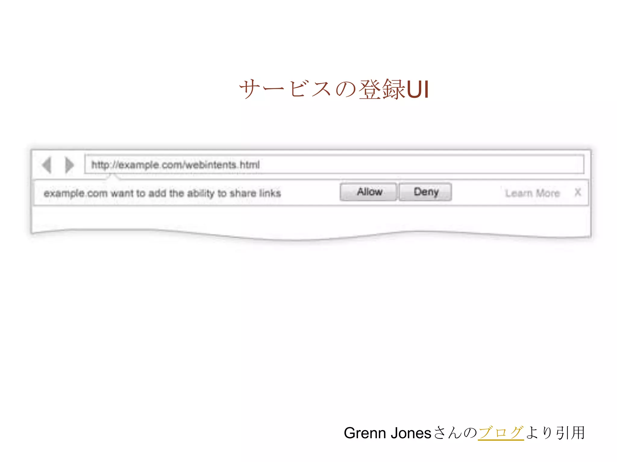 サービスの登録UI




    Grenn Jonesさんのブログより引用
 
