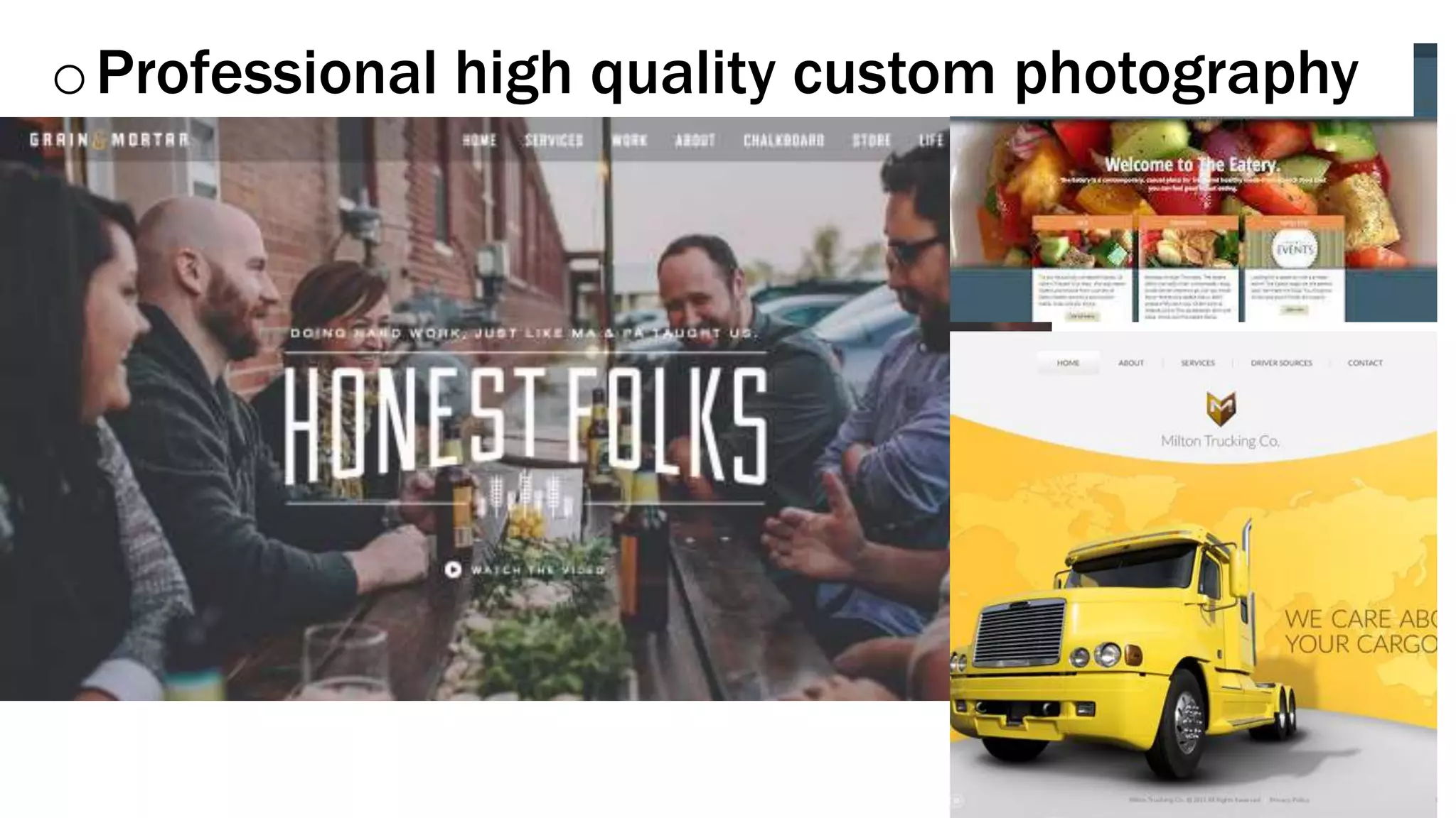 oProfessional high quality custom photography
 
