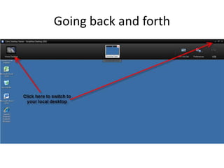 Going back and forth