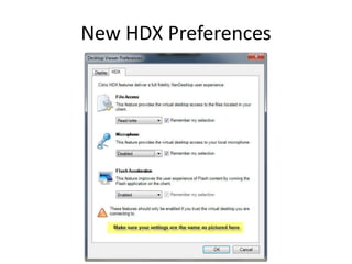 New HDX Preferences