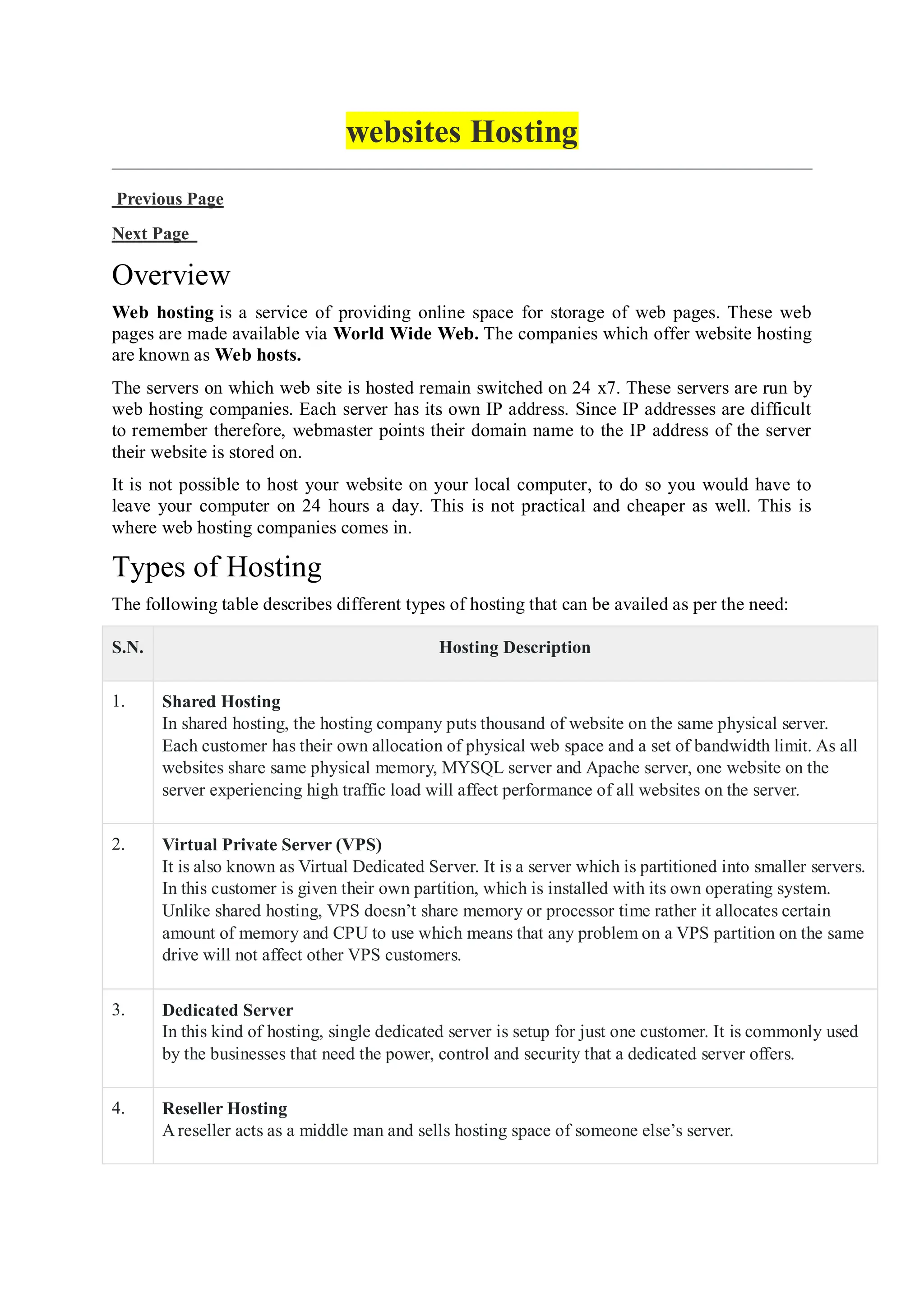 Web and internet technology notes for BCA students | PDF