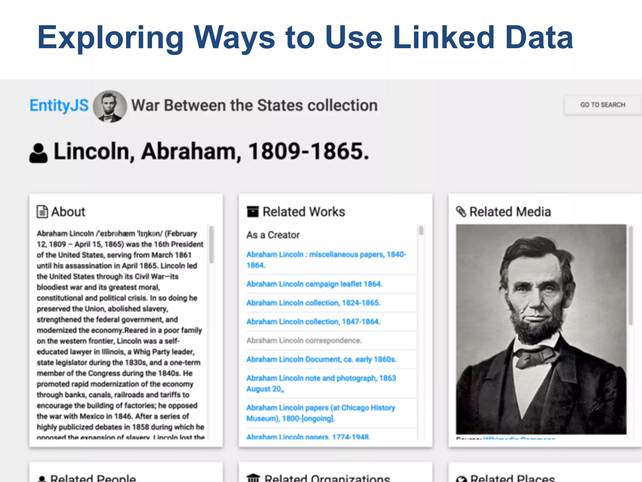 Exploring Ways to Use Linked Data
 