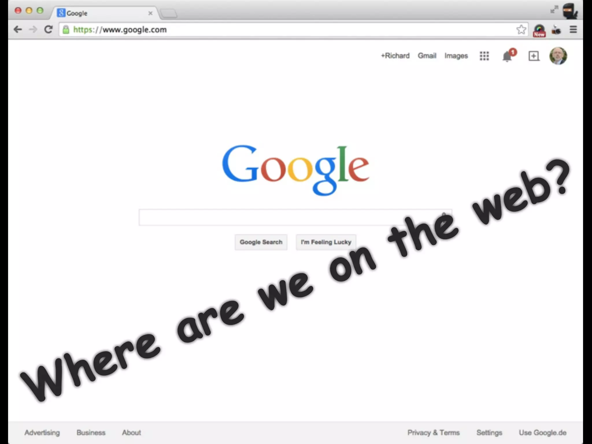 Where are we on the web?
 