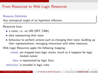 A Logic Programming Model for Web Resources | PDF | Web Design and HTML ...