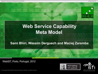 Web Service Capability Meta Model | PPT
