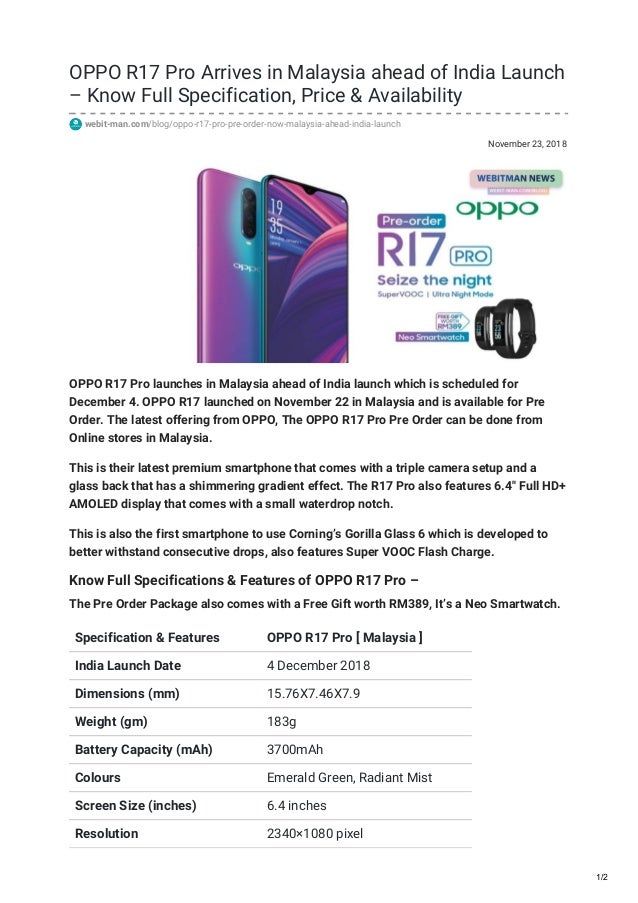 smartwatch oppo 2018