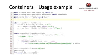Webium: Page Objects In Python (Eng) | PPTX