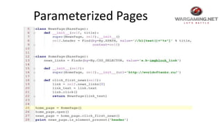 Webium: Page Objects In Python (Eng) | PPTX