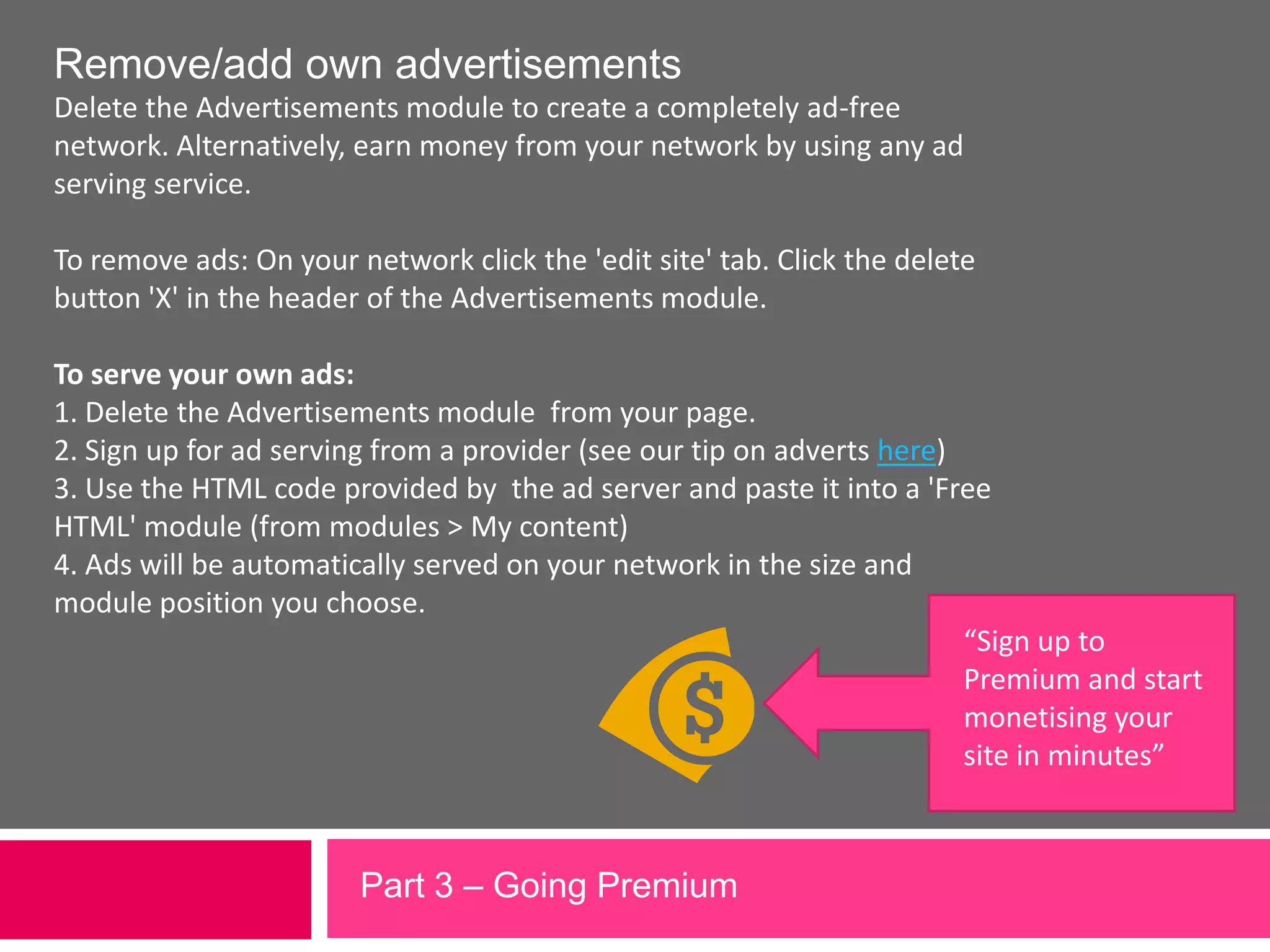 Use domain name use your own domain name for the website