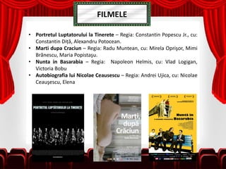 Asa s-a nascutideeaproiectului cultural WebKino – sustinut de ceimaicunoscutiregizorisiproducatori de film din Romania</li...