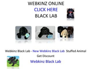 WEBKINZ ONLINE CLICK HERE BLACK LAB Webkinz Black Lab -  New Webkinz Black Lab   Stuffed Animal Get Discount Webkinz Black Lab 