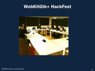 WebKitGtk+ HackFest




GNOME3 Korea Launching Party                     31
 