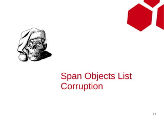 Span Objects List
Corruption

                    54
 