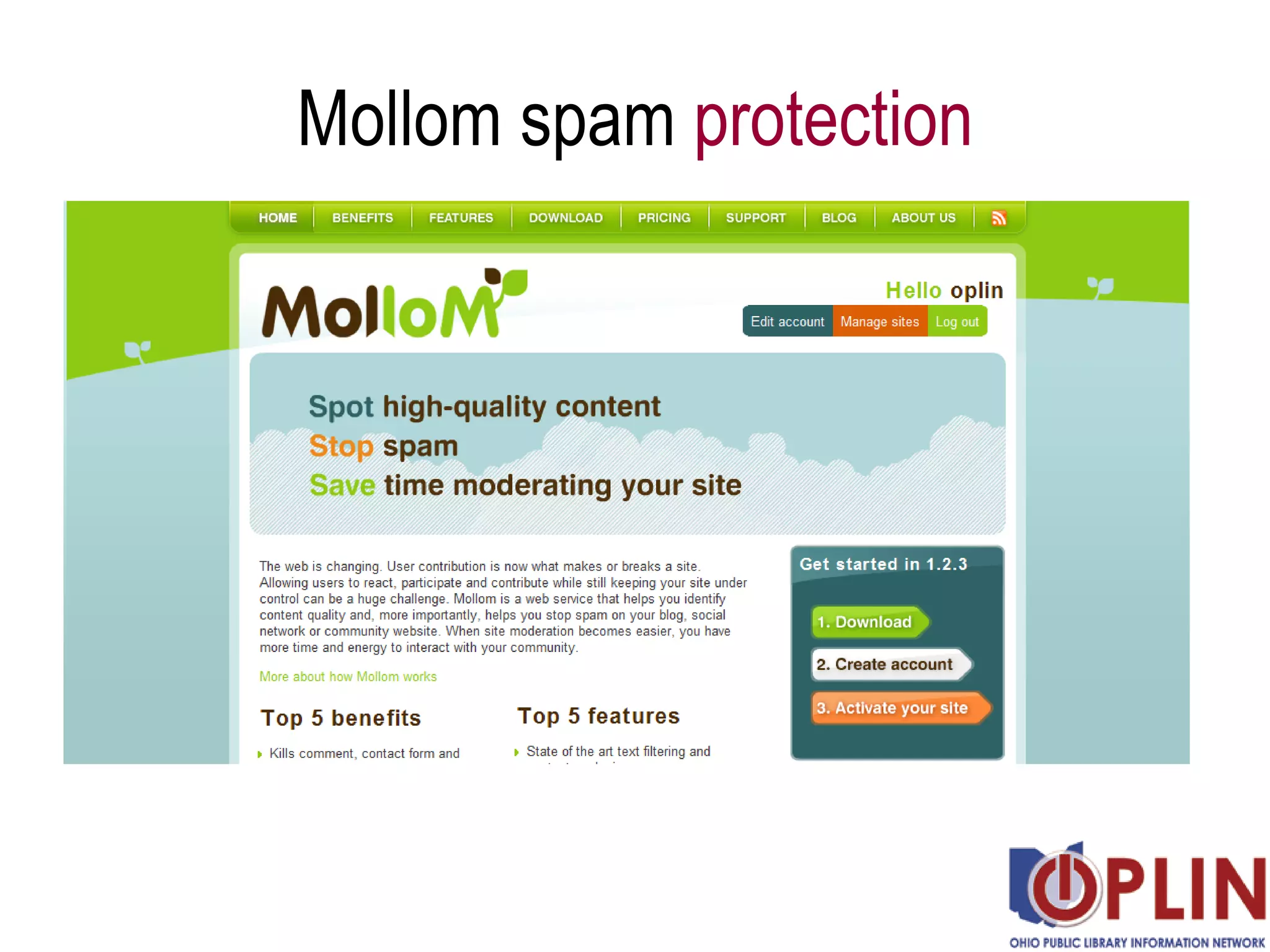 Mollom spam  protection 