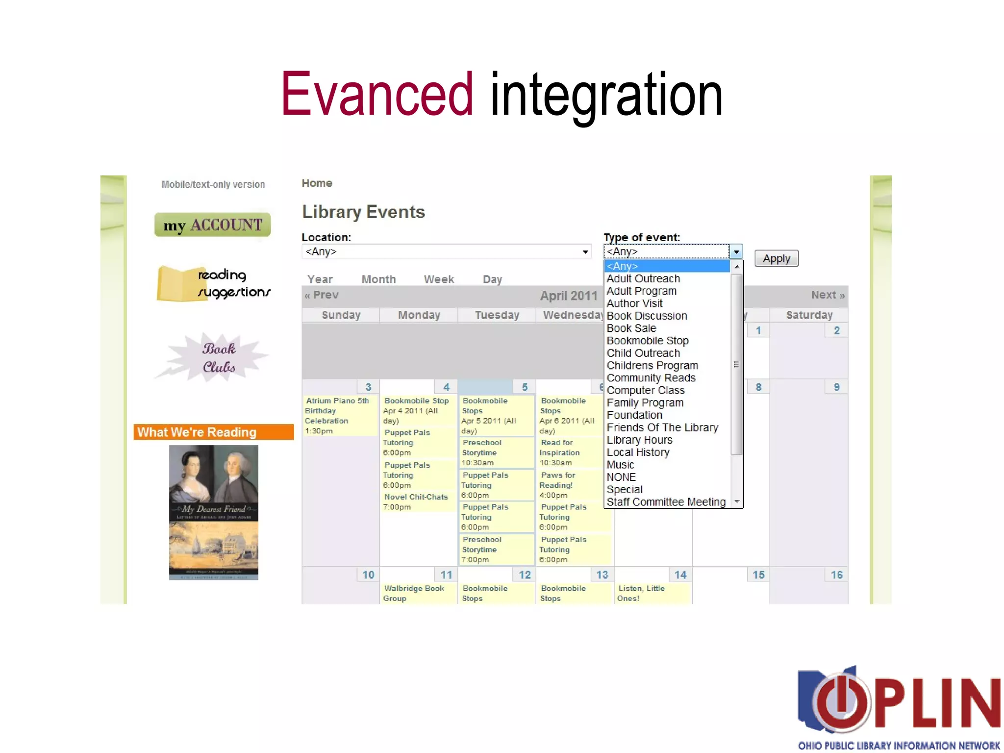 Evanced  integration 
