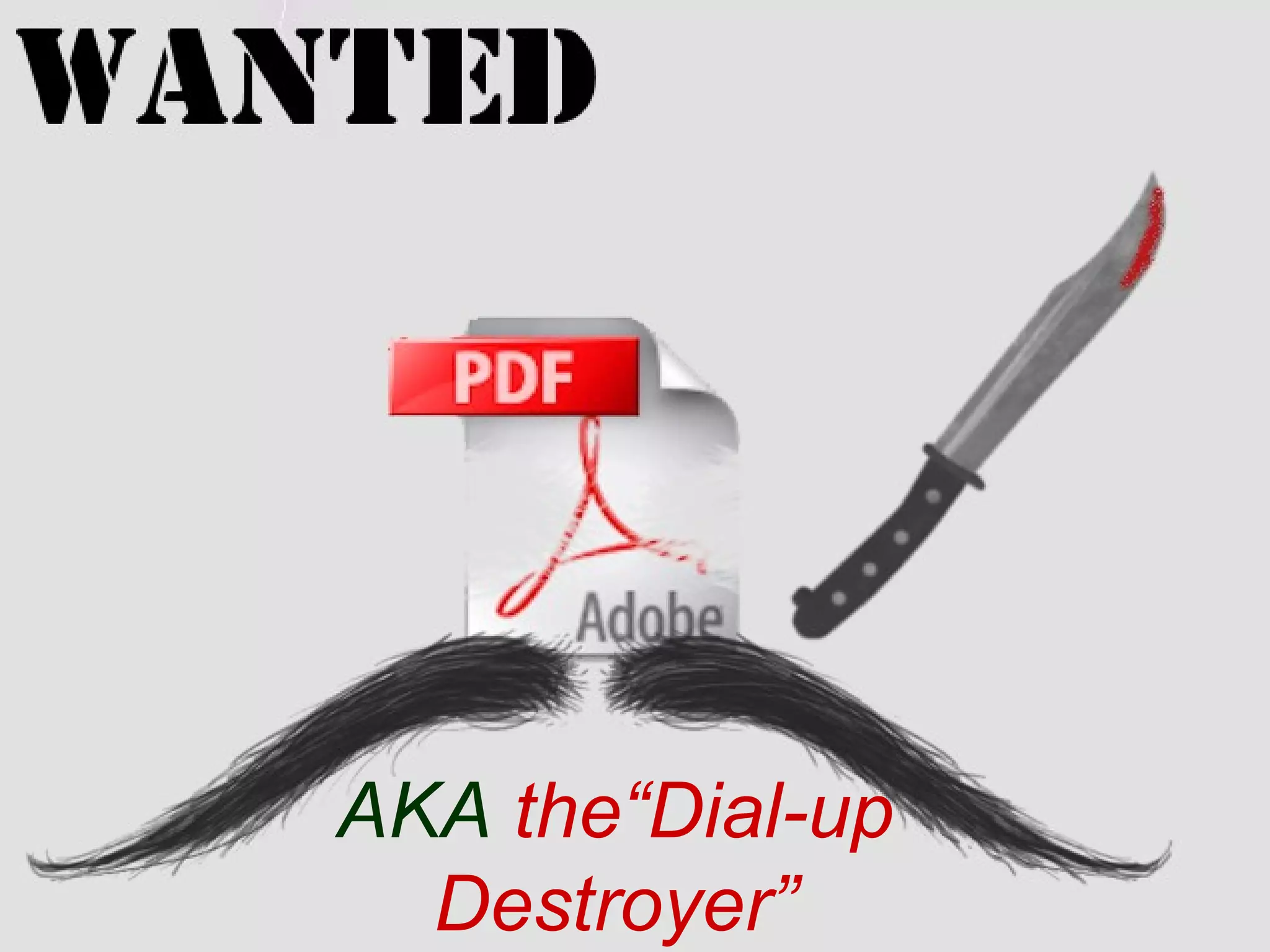 AKA  the“Dial-up Destroyer” 