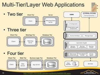 Web 2.0
• Web 2.0 does not refer to a specific version of the
Web, but rather a series of technology and
application improvements.
– http://techterms.com/definition/web20
• Web 2.0 greatly advanced the usage of web.
• Behavior aspect of Web 2.0:
– Massive user participation and contribution
– Social: connection, networking, interaction, sharing
– Collective intelligence: content aggregation,
crowdsourcing, wisdom of the crowd
• Technical aspect of Web 2.0
– Rich user experience: more responsive and interactive;
brings desktop experience to the web
• Flash, Silverlight, AJAX, HTML 5
– Openness and mash-up
• Content and service aggregation and integration with
structured data: XML vs. JSON
• Web services and (light weight) Web APIs
– Development of application frameworks at different
levels
• Programming frameworks, application frameworks (CMS,
portal, etc.), UI frameworks
18
Paul Anderson
 